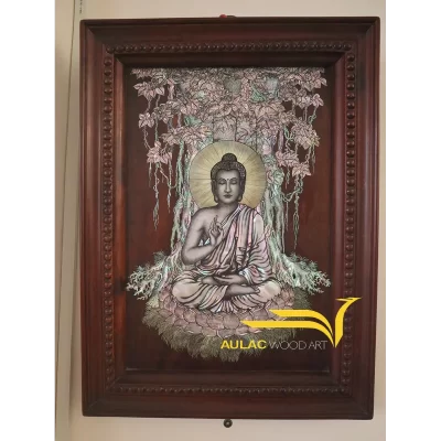 Tranh Khảm Trai Phật Thích Ca Mâu Ni
