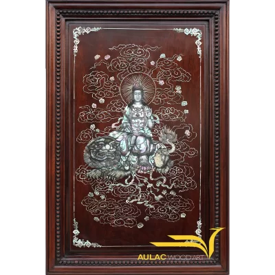 Tranh Khảm Trai Văn Thù Bồ Tát
